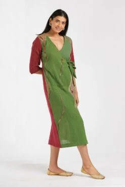 Medha Colour Blocked Wrap Dress 14 Medha Colour Blocked Wrap Dress -Inca Sales Store dr s21 gpp 6 1