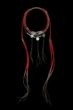 En Inde Red Jute Layered Necklace