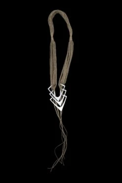 En Inde Jute & Stainless Long Steel Necklace