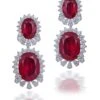 Diosa Paris Red Chandelier Earrings