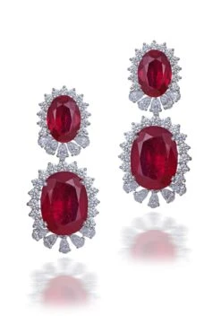 Diosa Paris Red Chandelier Earrings