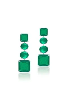 Diosa Paris Swarovski Zirconia Green Danglers