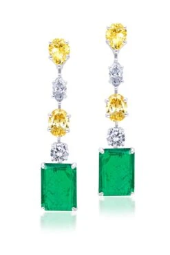 Diosa Paris Multi-colour Swarovski Zirconia Danglers