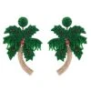 Deepa Gurnani Palm Tree Studded Earrings