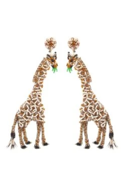Deepa Gurnani Giraffe Studded Earrings