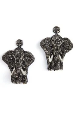 Deepa Gurnani Elephant Studded Earrings