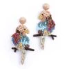 Deepa Gurnani Macaw Tropical Studded Earrings