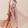 Tarun Tahiliani Crinkled Flared Bottom Tulle Dress