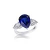 Diosa Paris White & Blue Cocktail Ring -Inca Sales Store gb 1605 0048 1