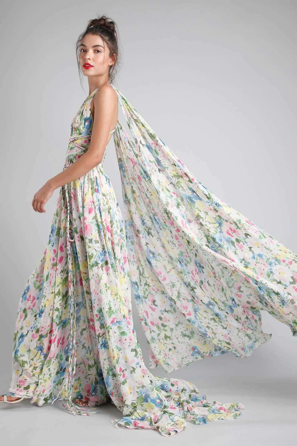 Gauri & Nainika Belted Goddess Gown With Drapes 5 Gauri & Nainika Belted Goddess Gown With Drapes - Image 3