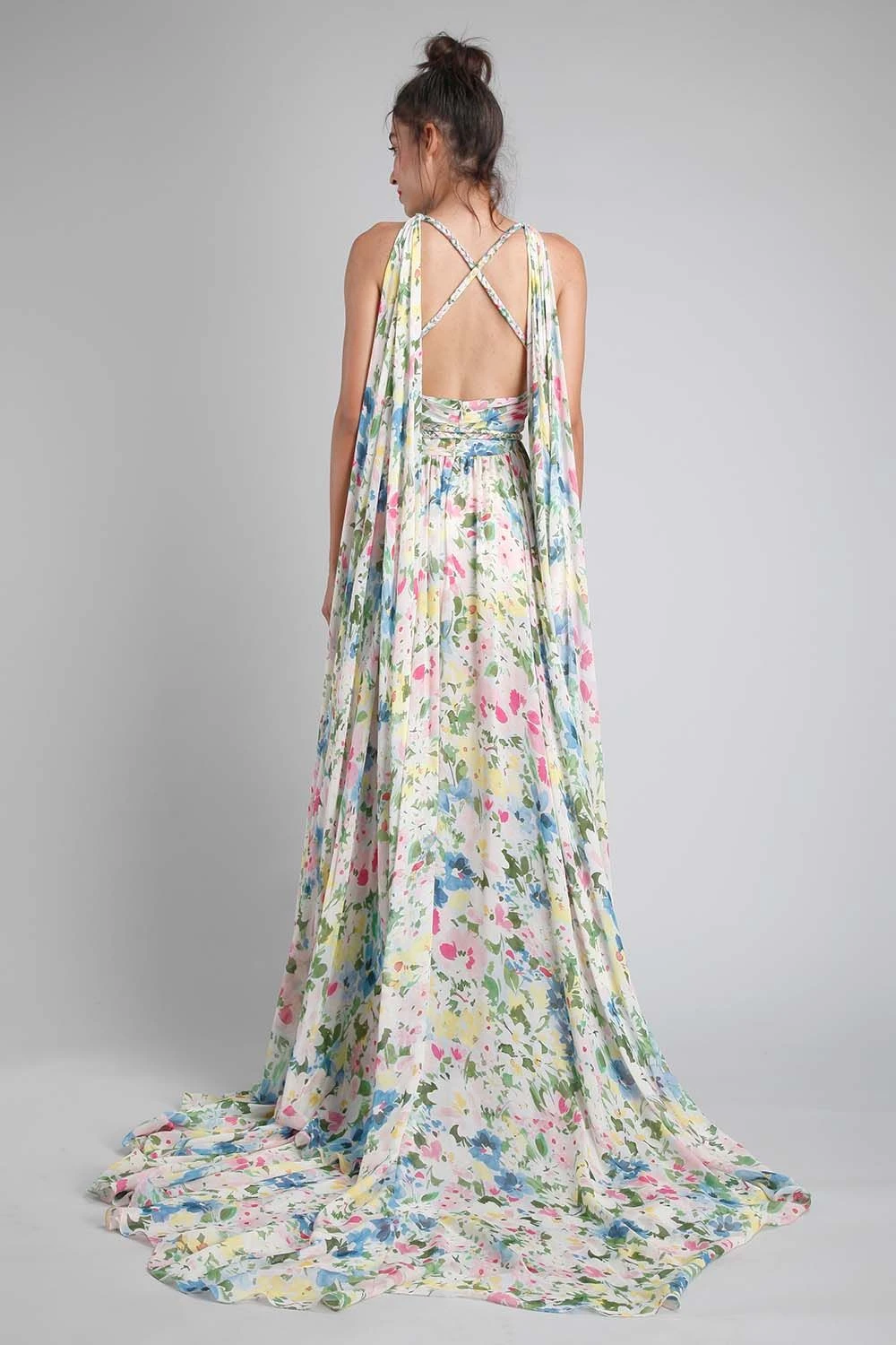 Gauri & Nainika Belted Goddess Gown With Drapes 6 Gauri & Nainika Belted Goddess Gown With Drapes - Image 4