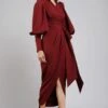 Gauri & Nainika Collared Wrap Dress 1 Gauri & Nainika Collared Wrap Dress -Inca Sales Store gnd ss21 02 1