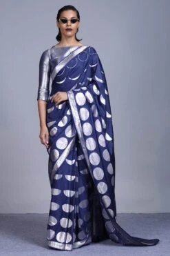 Hemang Agrawal Silver Boat Neck Blouse -Inca Sales Store ha19 3