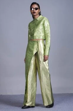 Hemang Agrawal Jagat Gold-silver Crop Top -Inca Sales Store ha28 2