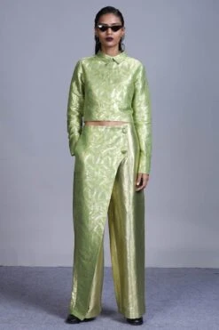 Hemang Agrawal Jagat Gold-silver Crop Top -Inca Sales Store ha28 4