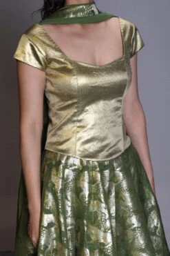 Hemang Agrawal Gold Drill Corsetted Blouse -Inca Sales Store ha33 3