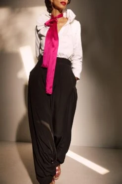 431-88 By Shweta Kapur Harem Black Pants -Inca Sales Store harem 3