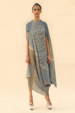 Abhishek Sharma Overlap Shoulder Drape Dress