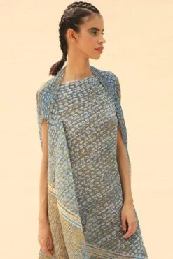 Abhishek Sharma Overlap Shoulder Drape Dress -Inca Sales Store hdr03blue 4