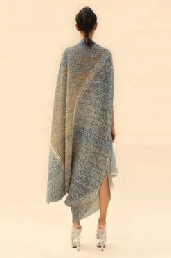 Abhishek Sharma Overlap Shoulder Drape Dress -Inca Sales Store hdr03blue 6