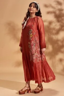 Half Full Curve Floral Cluster Flapper Dress -Inca Sales Store hfcsb003 2