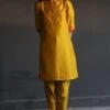 Shorshe Bright Yellow Kurta Set With Embroidery Details -Inca Sales Store hkyelslk set 1