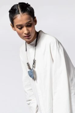 En Inde Black Steel Long Necklace