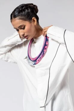 En Inde Blue & Pink Layered Necklace