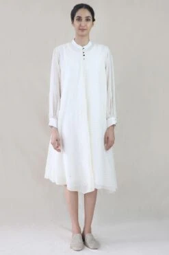 Ivory Embroidered Layer Dress 7 Ivory Embroidered Layer Dress -Inca Sales Store int ss20 d1 05 2