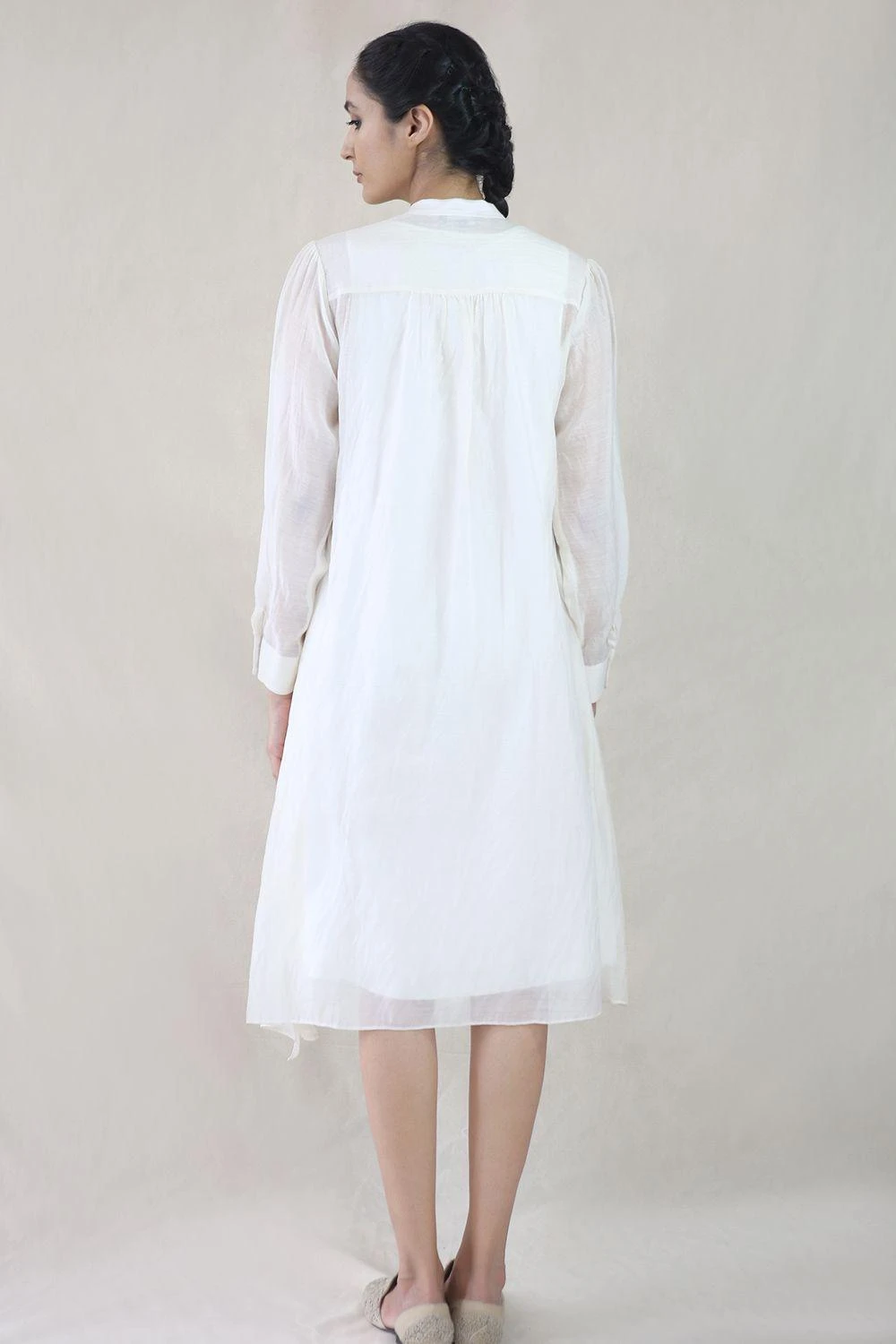 Ivory Embroidered Layer Dress 6 Ivory Embroidered Layer Dress - Image 4