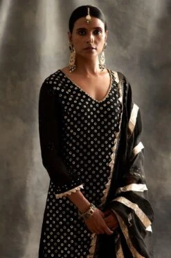 Itrh Black & Silver Lampi Kurta Set -Inca Sales Store itrh975 3