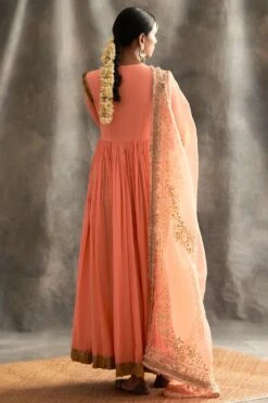 Itrh Peach Angrakha Set With Gota & Lampi Details 9 Itrh Peach Angrakha Set With Gota & Lampi Details -Inca Sales Store itrh977a 4.jpg 4
