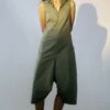 Ituvana Olive Green Hooded Dress