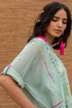 Sunira Designs Blue Kimono Style Dress -Inca Sales Store j2210a 5