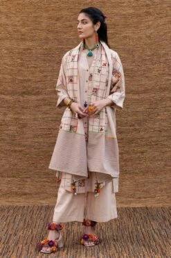 Sunira Designs Pink Patchwork Stole -Inca Sales Store j2229d 6