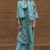 Sunira Designs Blue Embroidered Stole