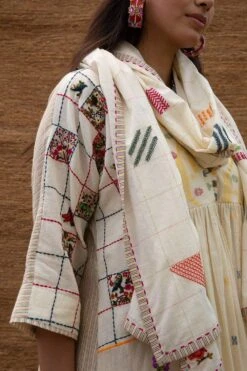 Sunira Designs Kora Embroidered Stole -Inca Sales Store j2230c 4