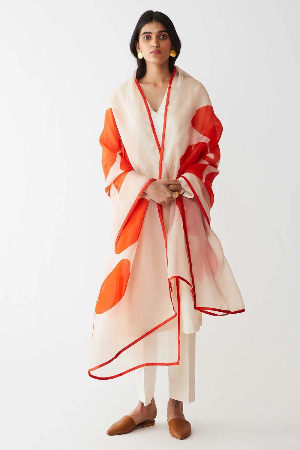 Kshitij Jalori Leaf Natural Dupatta 3 Kshitij Jalori Leaf Natural Dupatta