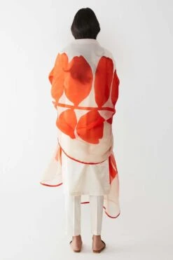 Kshitij Jalori Leaf Natural Dupatta 11 Kshitij Jalori Leaf Natural Dupatta -Inca Sales Store kjss45 5