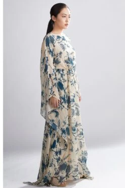 KoAi Cream Floral Kaftan -Inca Sales Store kofw20069 2