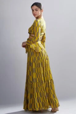 KoAi Chiffon Geometric Pleated Skirt -Inca Sales Store kofw20095 5