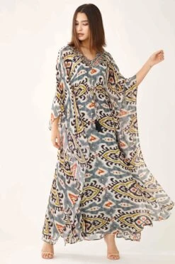 KoAi Multi-coloured Dabu Print Kaftan 8 KoAi Multi-coloured Dabu Print Kaftan -Inca Sales Store kofw21004 2