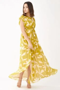 KoAi Mustard & Peach Floral Kaftan -Inca Sales Store kofw21017 3