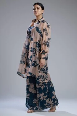 KoAi Pink & Teal Floral Long Shirt -Inca Sales Store koss2006 2