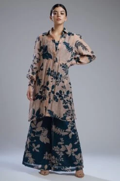 KoAi Pink & Teal Floral Long Shirt -Inca Sales Store koss2006 3