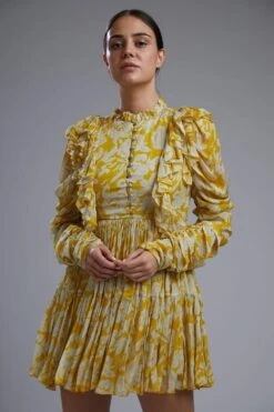 KoAi Yellow Floral Short Dress -Inca Sales Store koss2015 3