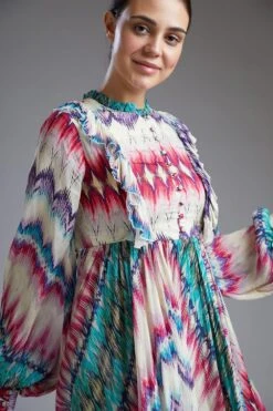 KoAi Chiffon Multicolor Short Dress -Inca Sales Store koss2087 3