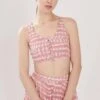 KoAi Pink & White Abstract Bustier -Inca Sales Store koss21041 1