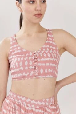KoAi Pink & White Abstract Bustier -Inca Sales Store koss21041 3