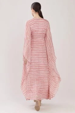 KoAi Pink & White Abstract Kaftan -Inca Sales Store koss21044 4